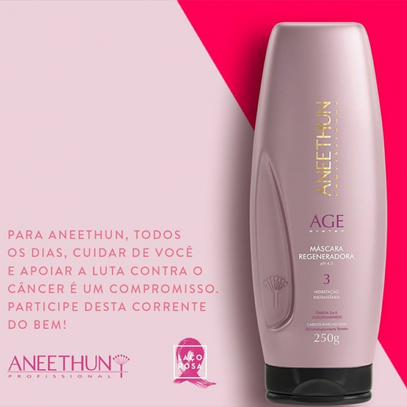 Linha Age System da Aneethun tem venda revertida para Laço Rosa